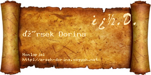 Érsek Dorina névjegykártya