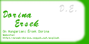 dorina ersek business card