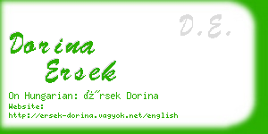 dorina ersek business card